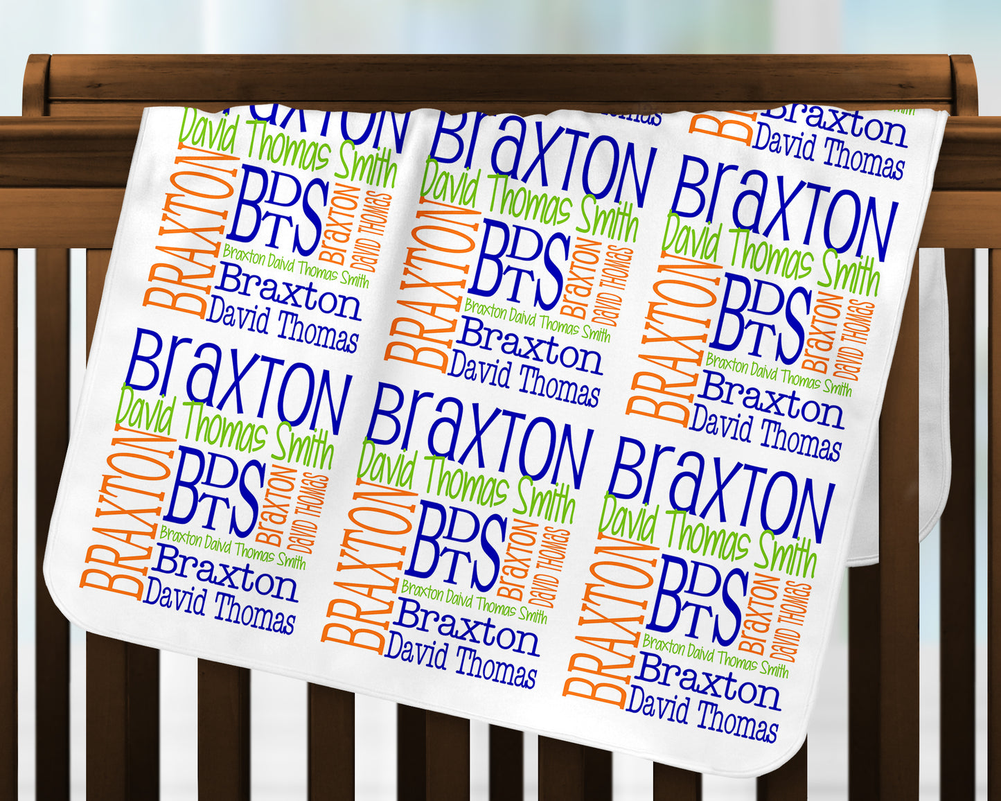 Personalized Baby Boy Blanket - Newborn Swaddle Blanket