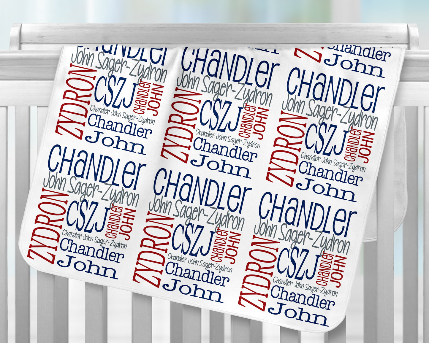 Personalized Baby Boy Blanket - Newborn Swaddle Blanket