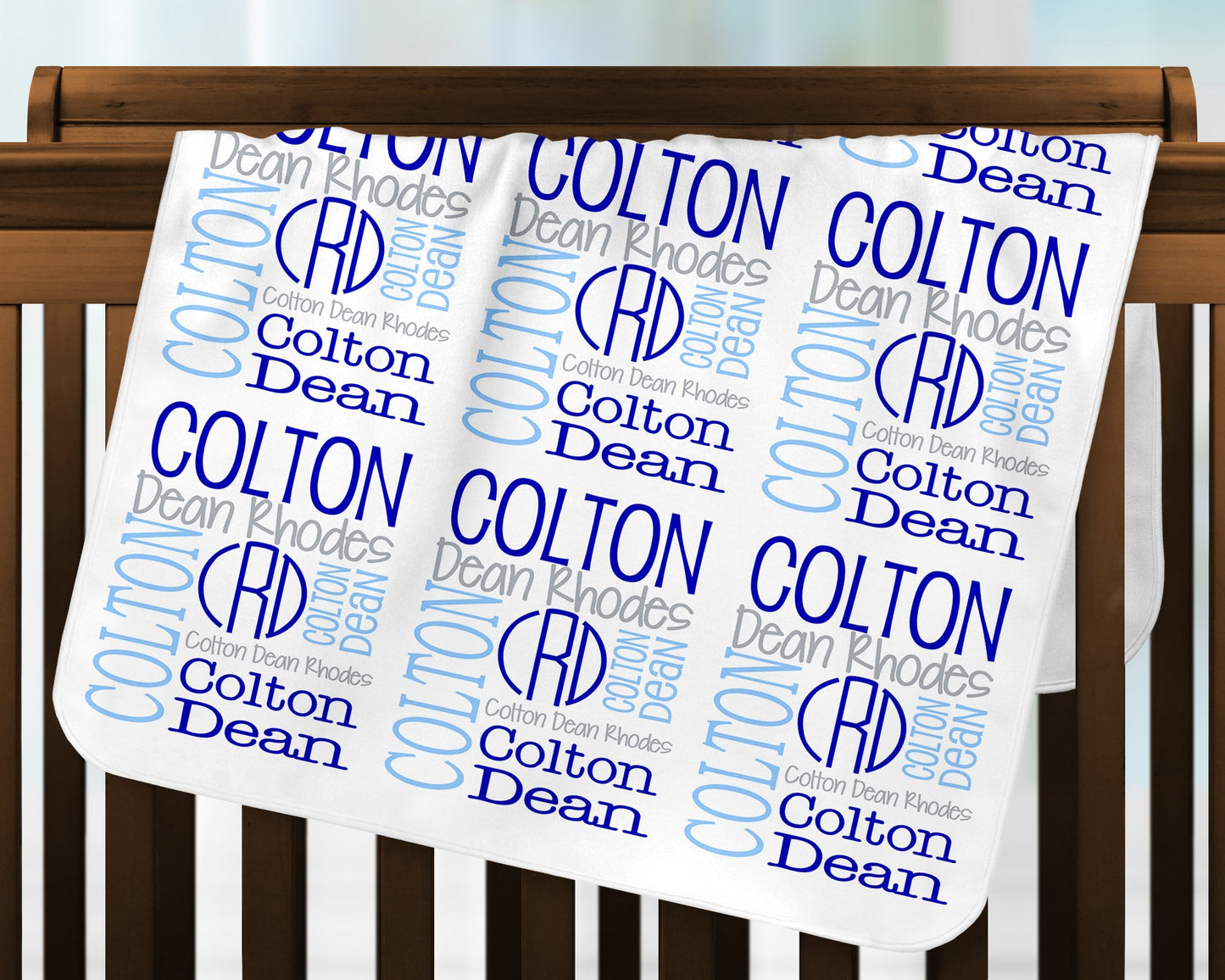 Personalized Baby Boy Blanket - Newborn Swaddle Blanket