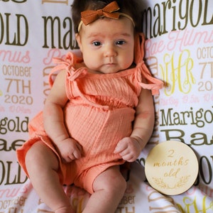 Personalized Baby Name Blanket - Classic Design with Birth Stats