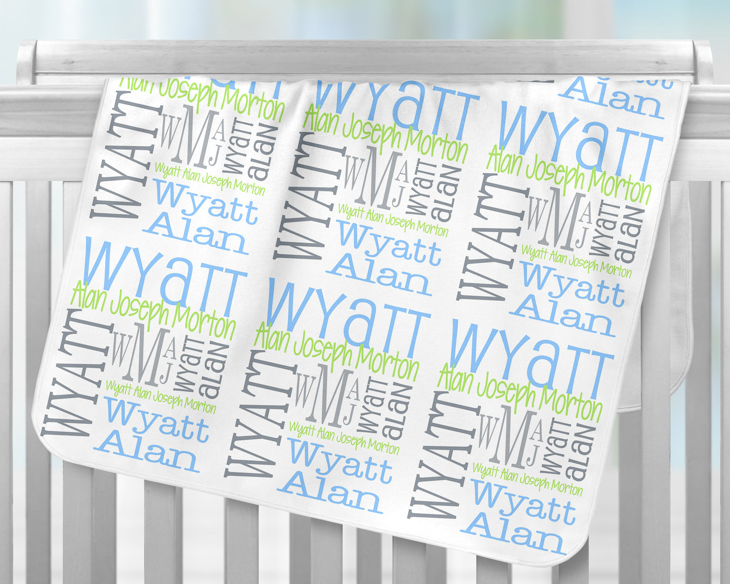 Personalized Baby Boy Blanket - Newborn Swaddle Blanket