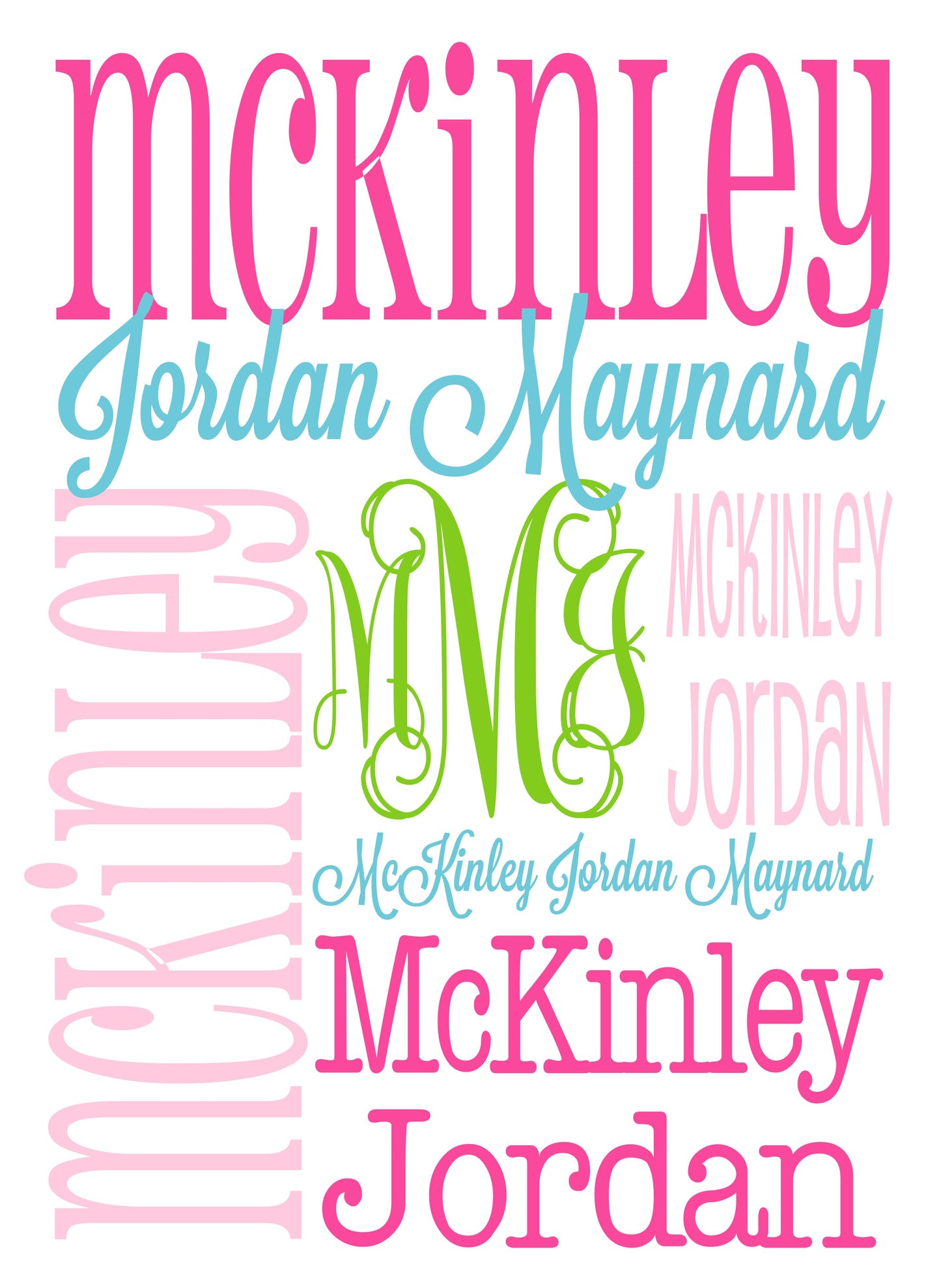 Personalized Baby Name Blanket - Classic Design - The McKinley