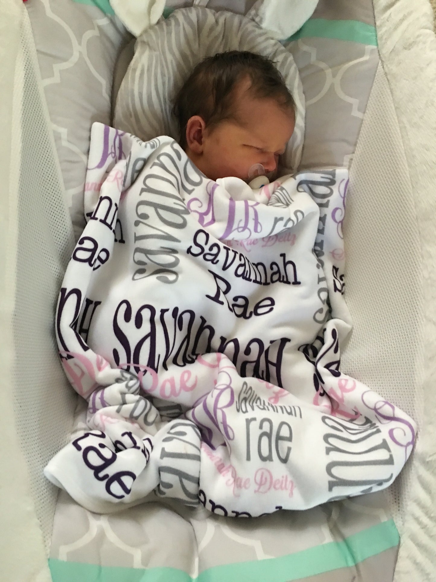 Personalized Baby Name Blanket - Classic Design - The Savannah Rae