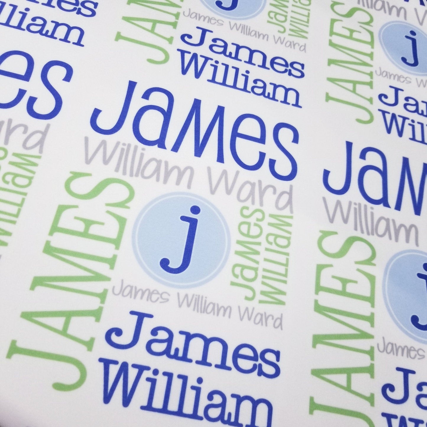 Personalized Baby Name Blanket - Circle Initial Design