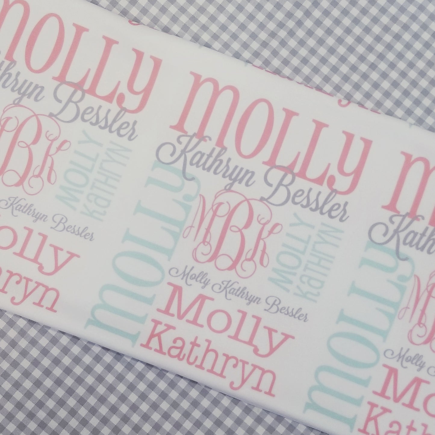 Personalized Baby Name Blanket - Classic Design - The Molly